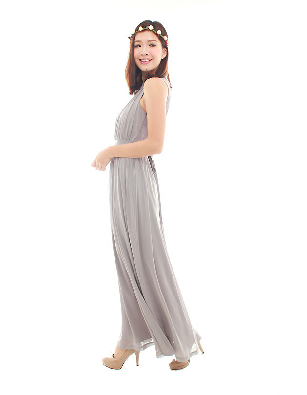 Paris Maxi Dress in Dusty Grey